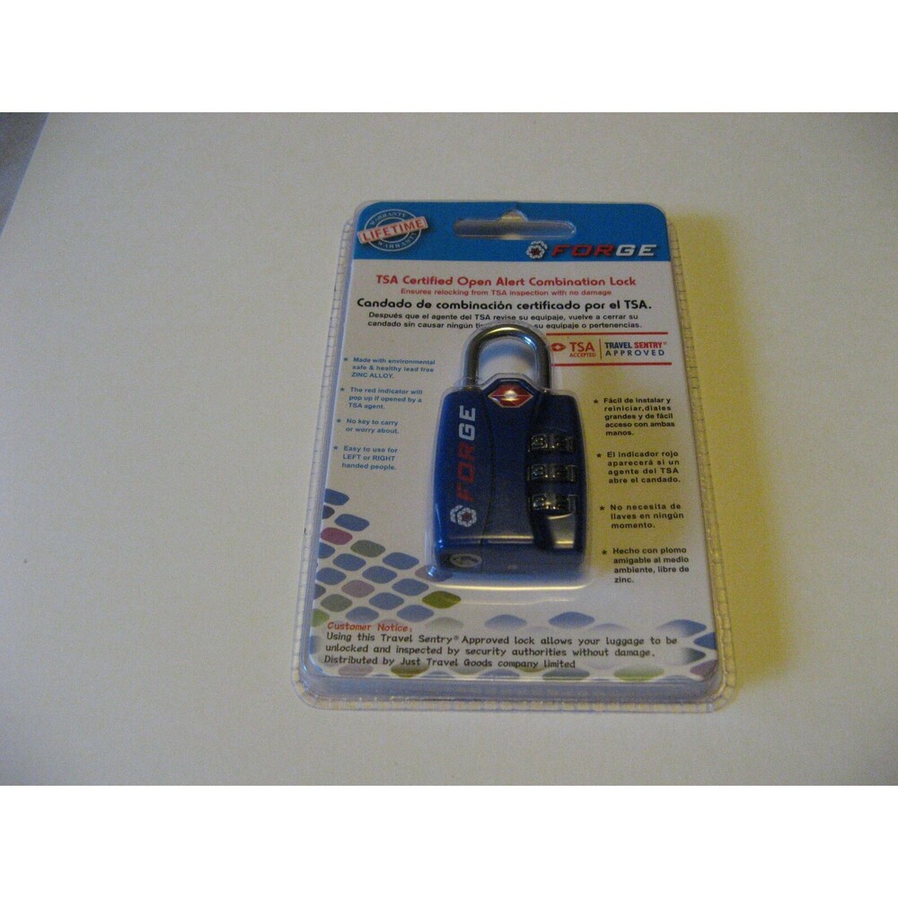 Forge TSA Certified Open Alert Combiantion Lock Purple NEW IN PACKAGE
